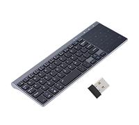 Fockety Mini Clavier, sans Fil 2,4 GHz avec pavé Tactile, pour PC Notebook TV Box, Connexion Fiable, pavé Tactile Efficace, Conception Portable, Enregistrement d'alimentation