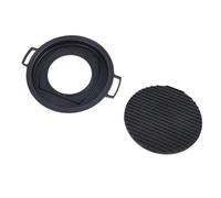 Fockety Mini Gril Japonais Hibachi, Chauffage Uniforme en Alliage d'Aluminium, Grille à Charbon Portable Multifonctionnel de Table Verser un Barbecue, Camping, Pique-nèque (Grand cercle)