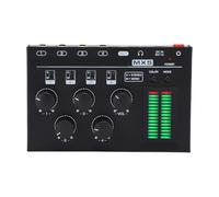 Fockety Mini mélangeur audio, mélangeur stéréo 4 canaux avec sortie et entrée TRS 6,35 mm et 3,5 mm, bruit ultra faible, pour lecteurs CD, PC, smartphones, préamplificateurs