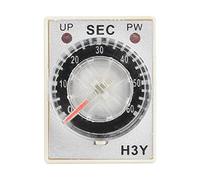 Fockety Minuterie de Retard de Contrôle de Pointeur de Relais Temporel H3Y-4 avec Broches Premium pour la conductivité électrique dans la Communication, Télécommande (60S)