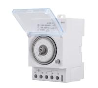 Fockety Minuterie mécanique, éclairage de programmation 24 heures et minuterie d'appareil avec coque ignifuge en PC et couvercle transparent, installation sur rail Din