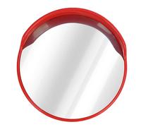 Fockety Miroir de Circulation Convexe, Grand Angle Réglable Miroir de sécurité incurvé, Miroir de sécurité monté sur Poteau pour Intérieur Extérieur, Garage, Angle Mort, Entrepôt (30 cm / 11,8