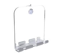 Fockety Miroir de Rasage carré de Salle de Bain avec Lame Droite de Barbier, Crochet de Rasoir à Lame Droite, Miroir Incassable sans Buée pour Le Rasage, Le Brossage des Dents et Le Lavage du