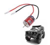 Fockety Moteur brossé 370 RC, Arbre en D 45T 2,3 Mm, Boîtier en Acier Inoxydable à Faible Bruit, Moteur brossé étanche à Haute Vitesse et à Torsion élevée pour Bateau de Voiture de