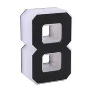 Fockety Numéro de Maison rétroéclairé par LED de 2,66 Pouces, Numéro de Maison Lumineux en Acrylique Haute visibilité, Panneau D'adresse Moderne pour Porte D'Entrée, Porche, Entrée