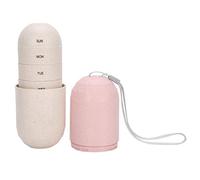 Fockety Organisateur de Pilules en Forme de Capsule avec Joint étanche à l'humidité pour un Voyage de 7 Jours, Applicable aux Personnes âgées et aux Enfants, Taille Portable