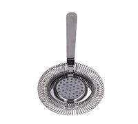 Fockety Outil de Filtrage Fin Professionnel de Crépine de Barre D'acier Inoxydable pour le Filtrage de Glaçons de Cocktail pour la Fête de Restaurant de Barman (Plaqué noir)