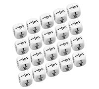 Fockety Outil D'enseignement de L'arithmétique Mathématique, Dés à Fractions Blancs Durables de 16mm, 20 Pièces pour l'enseignement en Classe