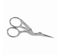 Fockety Outils de Couture Vintage en Acier Inoxydable, Fabrication de qualité Supérieure, Ciseaux en Forme de Grue pour Divers Matériaux, Ciseaux Pratiques au Point de Croix pour les Projets (SILVER)