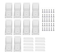 Fockety Paquet de 10 Pare-Neige de Toit en Métal, Arrêts de Neige pour Remorque de Camping-car avec Rondelles d'étanchéité, Vis, Nervures de Renfort étendues, Conception de Couture (Transparente)