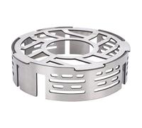 Fockety Pare-brise de Poêle Portable en Acier Inoxydable, Pare-vent Antirouille pour Poêle de Camping avec Système à Double Boucle, Conception Pliante Légère pour la Cuisine en Plein (S)