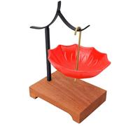 Fockety Passoire à Thé En CéRamique En Forme De Parapluie, Infuseur Avec Trous De 0,8 Mm Pour Une Filtration PréCise à 360° Et PoignéE En Cuivre ; IdéAl Pour Le Thé Kung Fu, Le En (rouge)