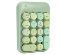 Fockety Pavé Numérique, Pavé Numérique Portable sans Fil à 18 Touches pour l'Ornineur, Mini Clavier de Comptability Financière avec Récepteur, Compatibles avec (Vert rêveur)