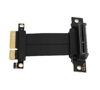 Fockety PCIe 4.0 X4 Extension Câble Compatible avec PCIe 3.0, 2.0, 1.0, 90 Degrés GPU Graphics Carte Extension Câble pour M.2, WiFi, USB, Carte de Démarrage sans Disque de 2,5 G (5 cm)