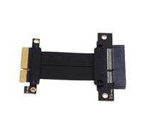 Fockety PCIE 4.0 X4 Riser Cable, High Speed Speed Flexible Angle GPU Extension Câble pour RTX40 / 30 Série RX7000 / RX6000 M.2 WiFi USB Sound Card SSD (10)