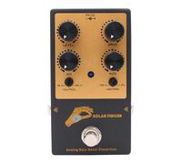 Fockety Pédale D'Overdrive de Basse, Pédale de Guitare Overdrive à Faible Bruit JFET CMOS à Gain Hybride avec Contrôle de Niveau, D'entraînement, de Mixage et de Milieu