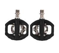 Fockety Pédales de Vélo à Double Plate-Forme, Pédales Automatiques Scellées en Alliage D'aluminium avec Crampons pour SPD, Double Usage pour Vélos de Route de la Série Look AE