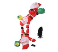 Fockety Père Noël Gonflable, Décoration de Noël Extérieure de 8,2 Pieds avec Lumière LED Super Brillante et Ventilateur intégré, Polyester Imperméable pour Fête de Vacances, Jardin (Prise UE