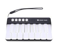 Fockety Piano à Clavier, Jouet Lumineux Portable avec lumières Arc-en-Ciel, Instrument de Musique éducatif à Piles pour Tout-Petits, d'anniversaire Musical interactif pour Enfants de 3 (Black)