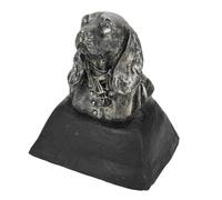 Fockety Pierre Tombale Commémorative pour Chien, Marqueur Funéraire personnalisé en Résine pour Animaux de Compagnie avec Statue de Tête de Chien Complexe, la Décoration du Cimetière