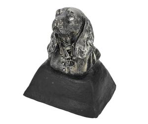 Fockety Pierre Tombale Commémorative pour Chien, Marqueur Funéraire personnalisé en Résine pour Animaux de Compagnie avec Statue de Tête de Chien Complexe, la Décoration du Cimetière