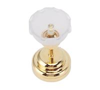 Fockety Plafonnier LED Miniature pour la Maison de Poupée, Jolie Lampe à Suspension en Forme de Fleur, Ensembles de Table et de Chaises, Décoration de Base en Métal à l'Échelle 1/12 pour