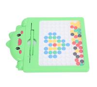 Fockety Planche à Dessin Magnétique pour Enfants, Planche à Gribouiller éducative à Pensée Logique, Jouets d'art à Points Magnétiques avec Stylo et Perles à Points pour Enfants et