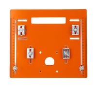 Fockety Plaque de base pour scie circulaire, plaque d'insertion en aluminium 28 x 25 cm pour table de défonceuse avec guide réglable, mini établis de menuiserie, plaque de retournement