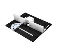 Fockety Plaque d'Insertion pour Table de Toupie, Plaque de Tououe en Aluminium Couler les ou Guides du Bois Avéc et Guide à Onglets, Plateau de Toupie en Bois pour établi de Menusérie (BLACK)