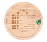 Fockety Plateau à Dés Farkle, Jeu de Dés Classique Farkle avec Plateau, Plateau à Dés en Bois pour Le Jeu Familial Classique, Jeu de société à Dés pour Les Fêtes de Famille, Les Voyages