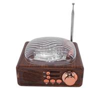 Fockety Platine Vinyle Bluetooth Vintage, Tourne-Disque Rétro avec CD, Radio FM Bluetooth, Modes de Répétition USB AUX et A-B, Batterie Rechargeable de 2000 MAh, pour Le Bureau à