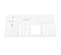 Fockety Pochoir de Planificateur, Modèle en PVC Réutilisable pour Calendriers, Listes de Choses à Faire, Traqueurs D'habitudes, avec Différentes Formes et Règles de Marquage, pour