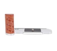 Fockety Poignée de Caméra en Forme de L, Support de Trépied Ergonomique Léger avec Poignée en Bois, Plaque Arca avec Base en Alliage d'aluminium pour Caméra FM2 (Silver)
