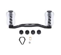 Fockety Poignée de Moulinet de Pêche de 85 Mm, Poignée de Moulinet de Lancer D'appât en Fibre de Carbone avec Poignée en Acrylique Haute ténacité et Double Culbuteur pour la Pêche en