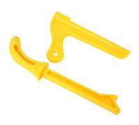 Fockety Poignée Ergonomique pour Scie à Bois, Bâton Poussoir, Protection de sécurité Essentielle pour Table de Toupie, Scie à Ruban, à Table, 2 Pièces en Plastique Jaune