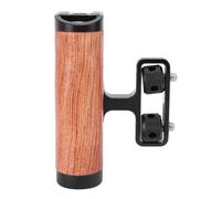 Fockety Poignée latérale en Bois pour Cages de caméra, poignée Ergonomique Universelle avec Fixation pour Griffe Flash et Filetage 1/4", réglable en Hauteur, pour vidéo, éclairage