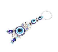 Fockety Porte-clés Classique Bleu Mauvais œil pour la Protection et L'équilibre, Amulette en Verre Turc, de Bénédiction