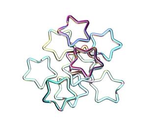 Fockety Porte-clés en Forme de Pentacle Exquis, Ensemble de Pendentifs en Chaîne en Fer pour la Fabrication de Bijoux à Faire Soi-même, 10 Pièces à Usage Domestique