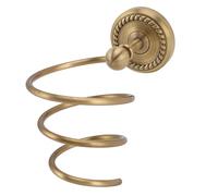 Fockety Porte-Sèche-Cheveux, Support Mural en Laiton Antique, Support D'outils de Soin des Cheveux en Spirale | Support de Sèche-Cheveux brossé | Porte-Cintre pour Salle de Bain