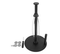 Fockety Porte-Servettes en Papier Farmhouse, Acier Inoxydable Noir Porte-Rouleau de Papier Essuie-Tout Avec Système à Cliquet et Ventides pour la Cuisine de Salle de Bain