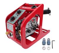 Fockety Poste à souder CO2 MAG avec dévidoir automatique, 500 A, 20 kg, 25 N, 1,5-20 m/min, double entraînement haute vitesse, avec roues d'alimentation et clé hexagonale (rouge)