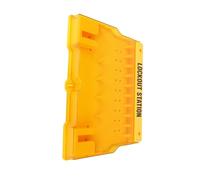 Fockety Poste de Consignation et d'ÉTIQUÉTAGE, 22.2x15.7x2.6 Pouce de Verrouillage Tag Out Kit Sécurité Calanges de Verrouillage Hashout Breaker avec Couvercle, Câble Acier de à Balle à Billes de