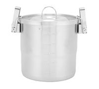 Fockety Pot de Camping, Aliment Grade 304 Pot de Camping en Acier Inoxydable Camping Bol de Plats Portables Portables Cuideur de Camping avec Couvercle ventilé pour la (Double poignée)