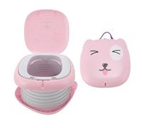 Fockety Potty de Voyage pour Tout-petit, Toilettes Portables et Pliables avec Sac de Rangement, Siège de Pot pour Tout-petit, Appliquer sur des Toilettes D'urgence pour le Siège pour la (PINK)