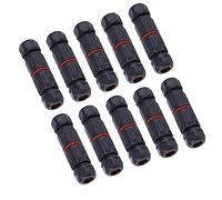 Fockety Prise Extérieure, Connecteur de Câble électrique étanche avec Broches en Cuivre pour L'éclairage, Connecteur étanche IP68 à 3 Broches pour Alimentation, équipement Réseau