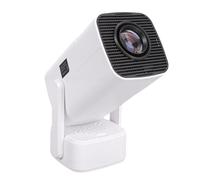 Fockety Projecteur Intelligent, 13.0 WiFi 6 5.4 4K 1080P 200 ANSI Projecteur Portable avec Correction Automatique 5W Haut-Parleur HiFi, pour Smartphone, Ordinateur Portable, Cinéma (Prise UE)