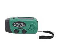 Fockety Radio d'urgence à Manivelle, Banque d'alimentation Portable 2000 MAh AM FM NOAA, Radio Météo avec Charge Solaire et Lampe de Poche LED, pour Le Camping, L'extérieur, Les Urgences (Green)
