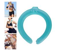 Fockety Refroidisseur de Cou Réutilisable, Tenue Confortable, Enveloppe de Refroidissement, Tube de Refroidissement du Cou pour l'été Chaud, Matériau PVC (BLUE)