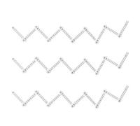 Fockety Règle Pliante pour le Travail du Bois, Instrument de Mesure Linéaire en 3 Pièces, Matériau ABS, adapté aux Projets de Menuiserie et de Carrelage