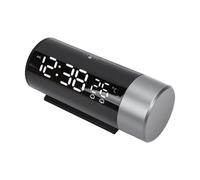 Fockety Réveil à Projection, Horloge numérique LED Rechargeable par USB avec Double Alarme, Fonction Snooze, Affichage la température, projecteur pivotant à 180° pour Chambre à Coucher